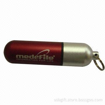 USB flash disk, 8GB capacity, metal bottle shape, for promotional gift